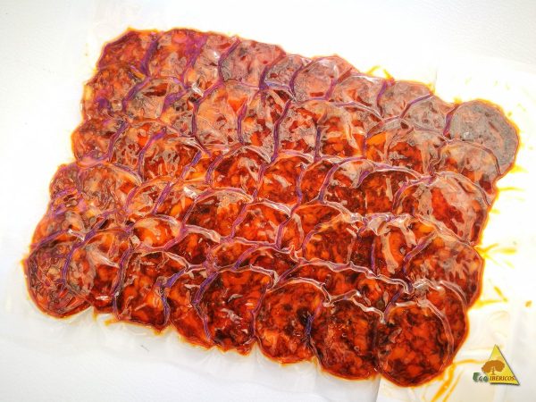 Chorizo EXTRA ecológico de bellota 100% ibérico de bellota. Loncheado